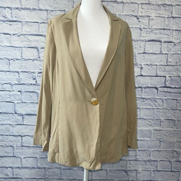 J. Jill 100% silk Single Button Career Jacket Blazer - Picture 1 of 12